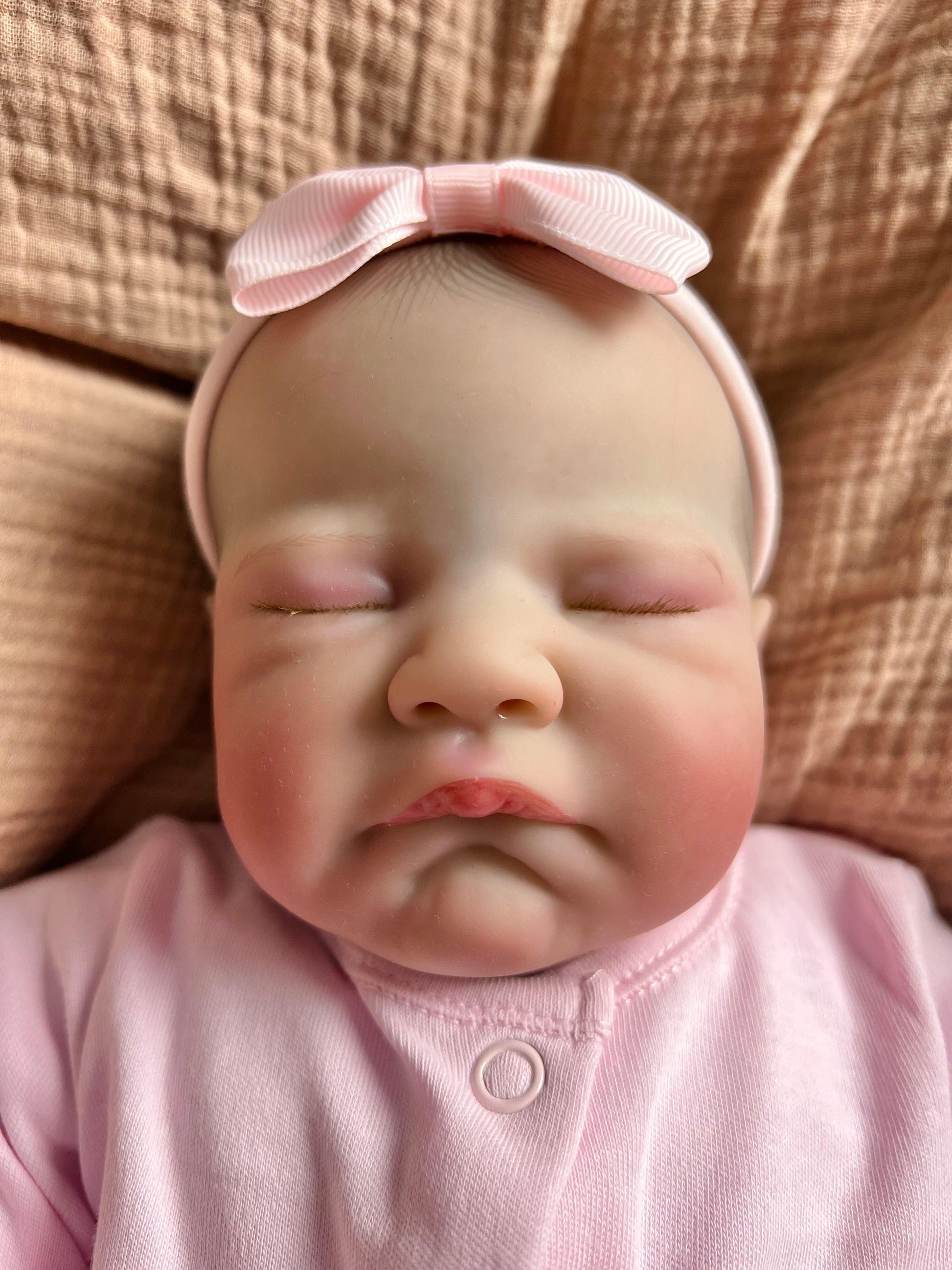 Asha Closed Eyed Reborn Doll - Ivy Reborns