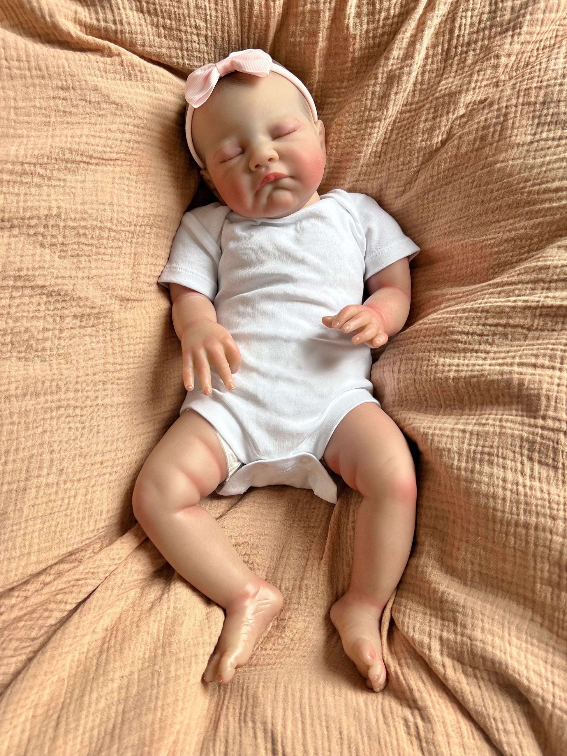 Asha Closed Eyed Reborn Doll - Ivy Reborns