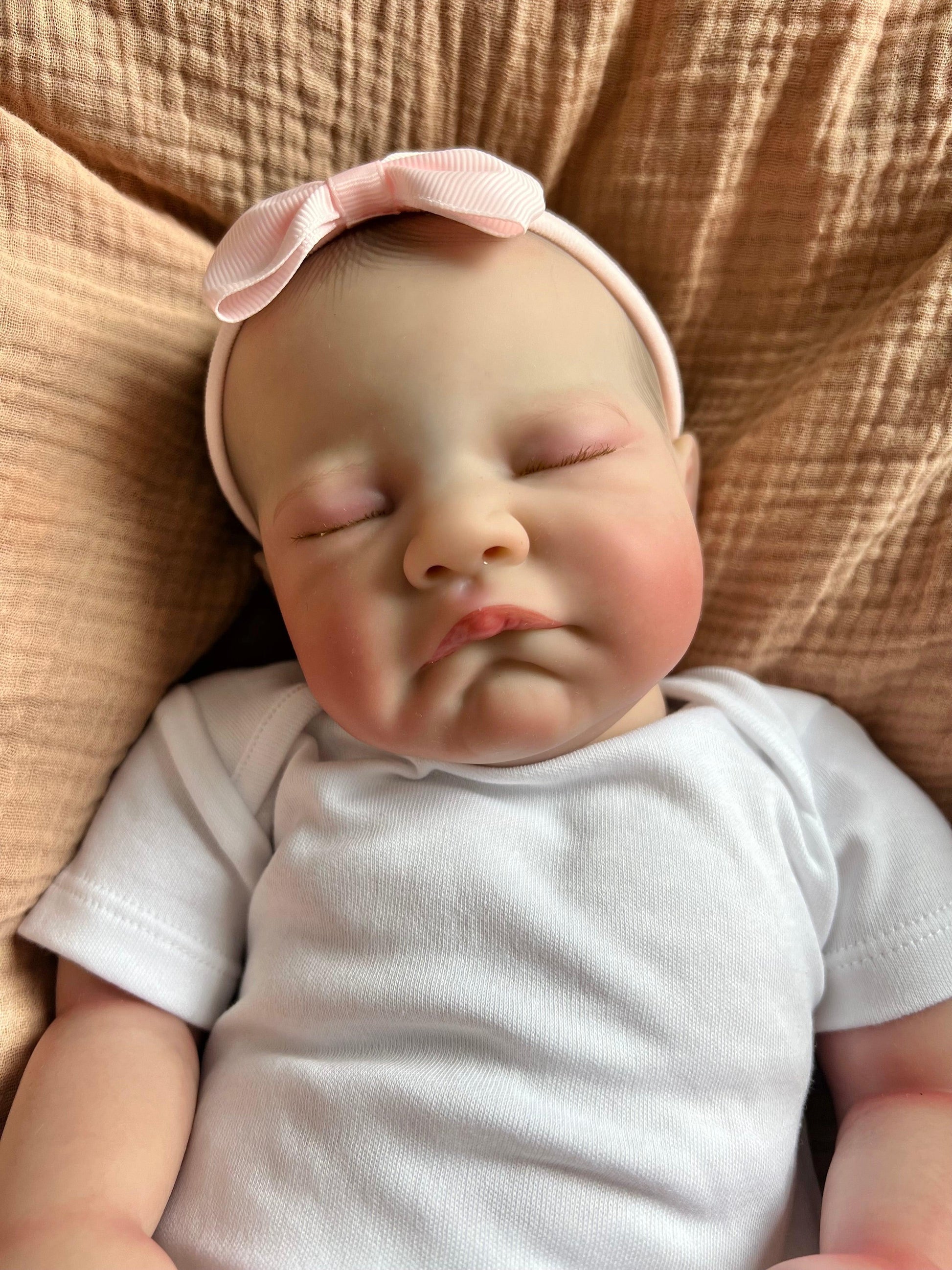 Asha Closed Eyed Reborn Doll - Ivy Reborns