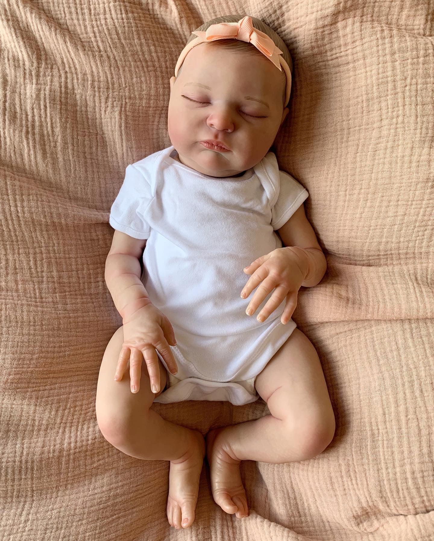 Luna Closed Eyed Reborn Doll - Ivy Reborns