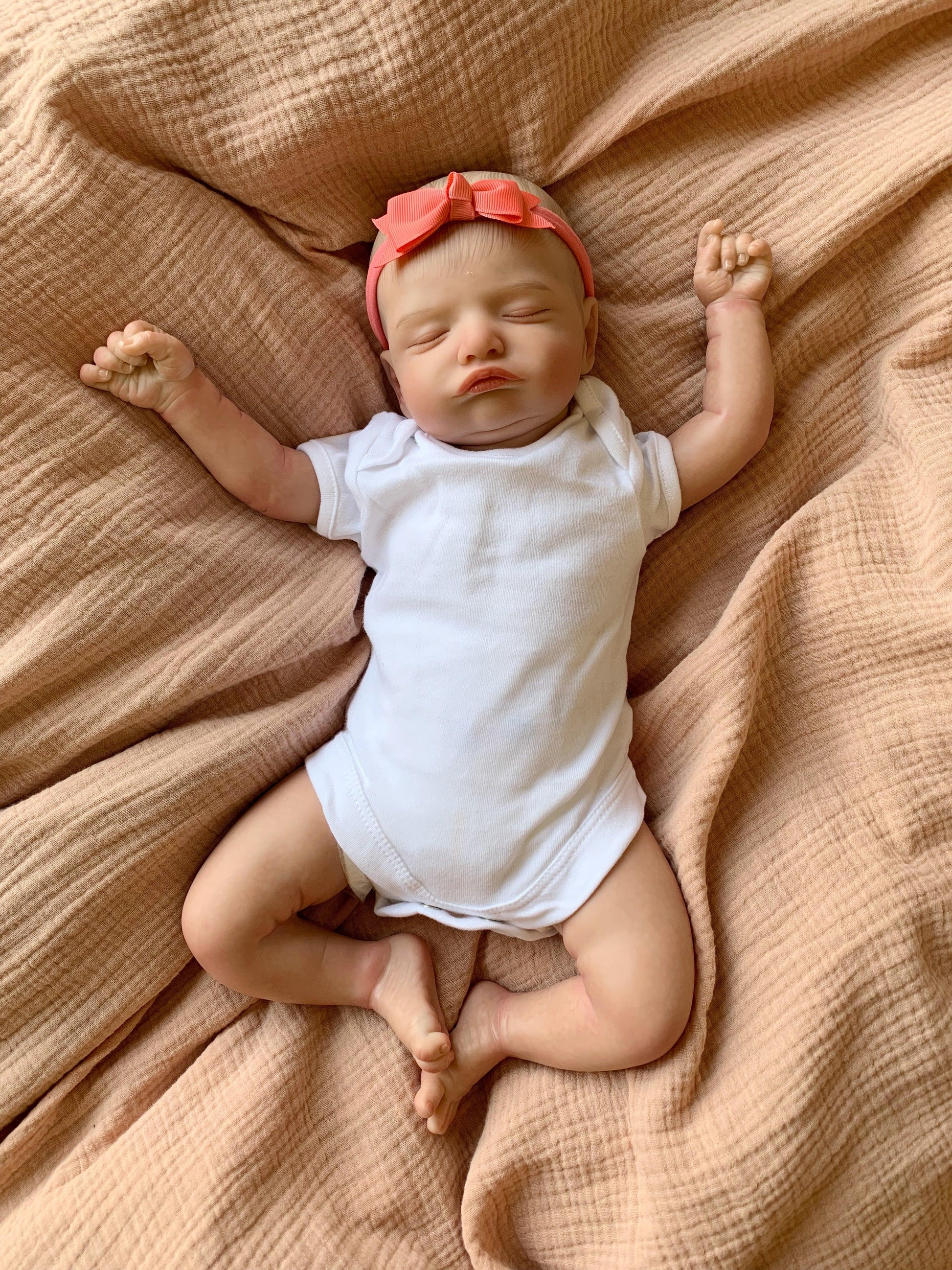 Rosie Closed Eyed Reborn Doll - Ivy Reborns