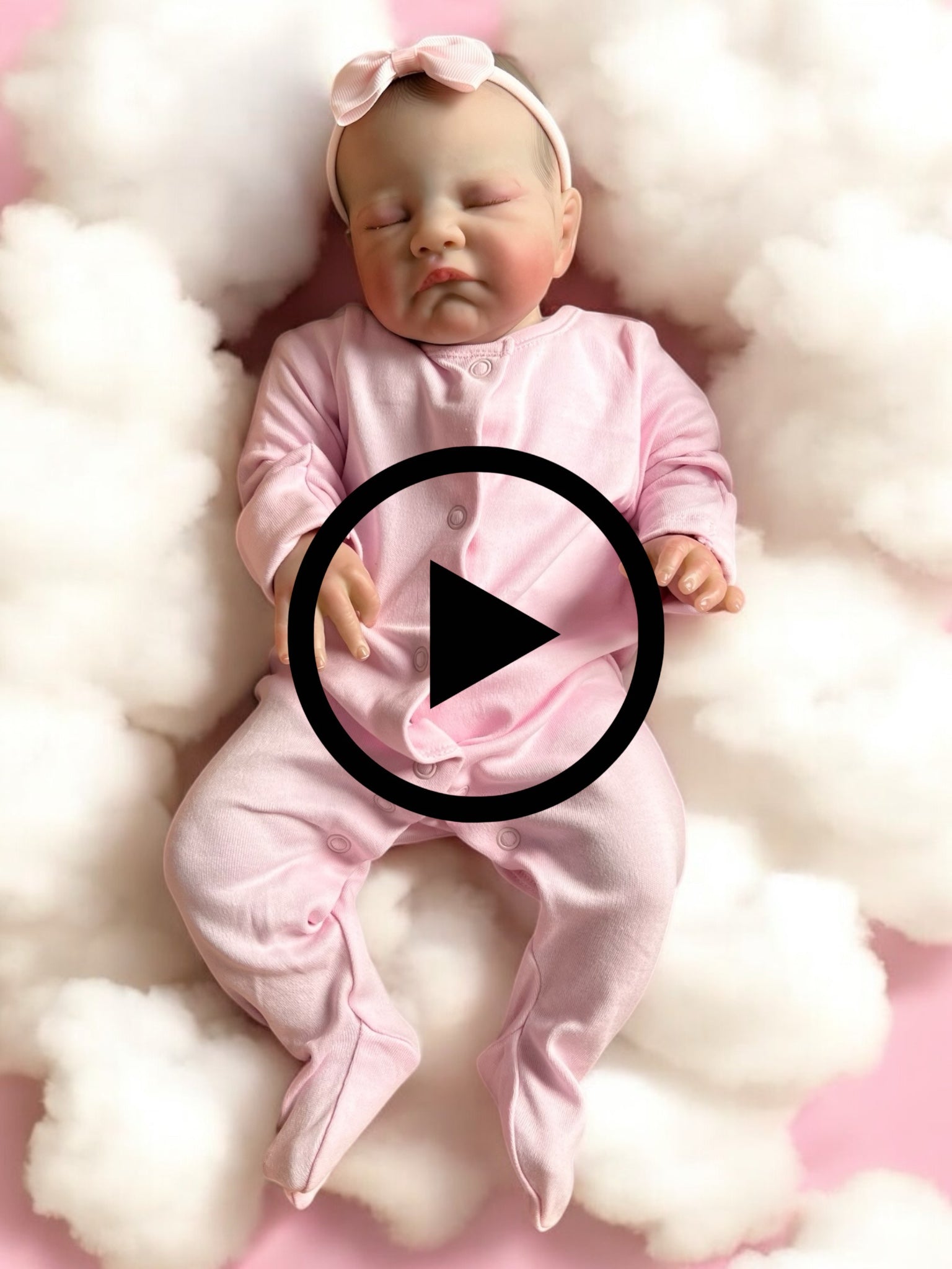 Asha Closed Eyed Reborn Doll – 21-inch Baby Girl Ivy Reborns