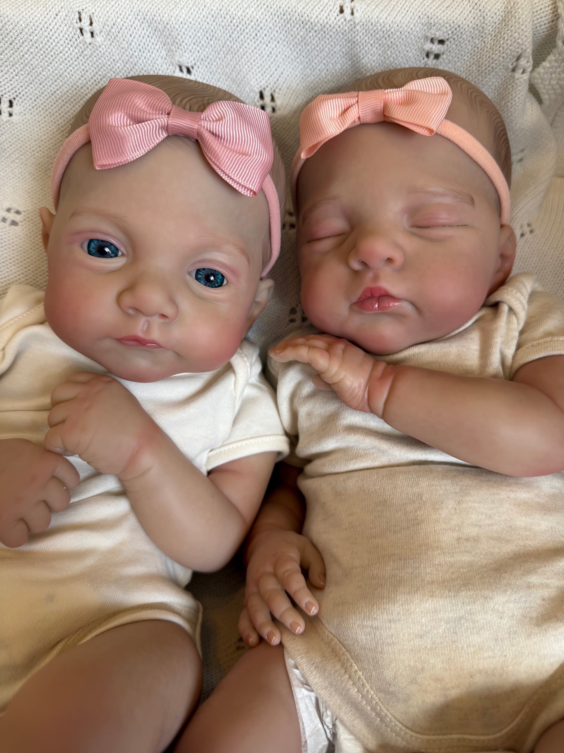 Sleeping Reborn Toddler Twins Boy And Girl Girl Girl Isla Iris