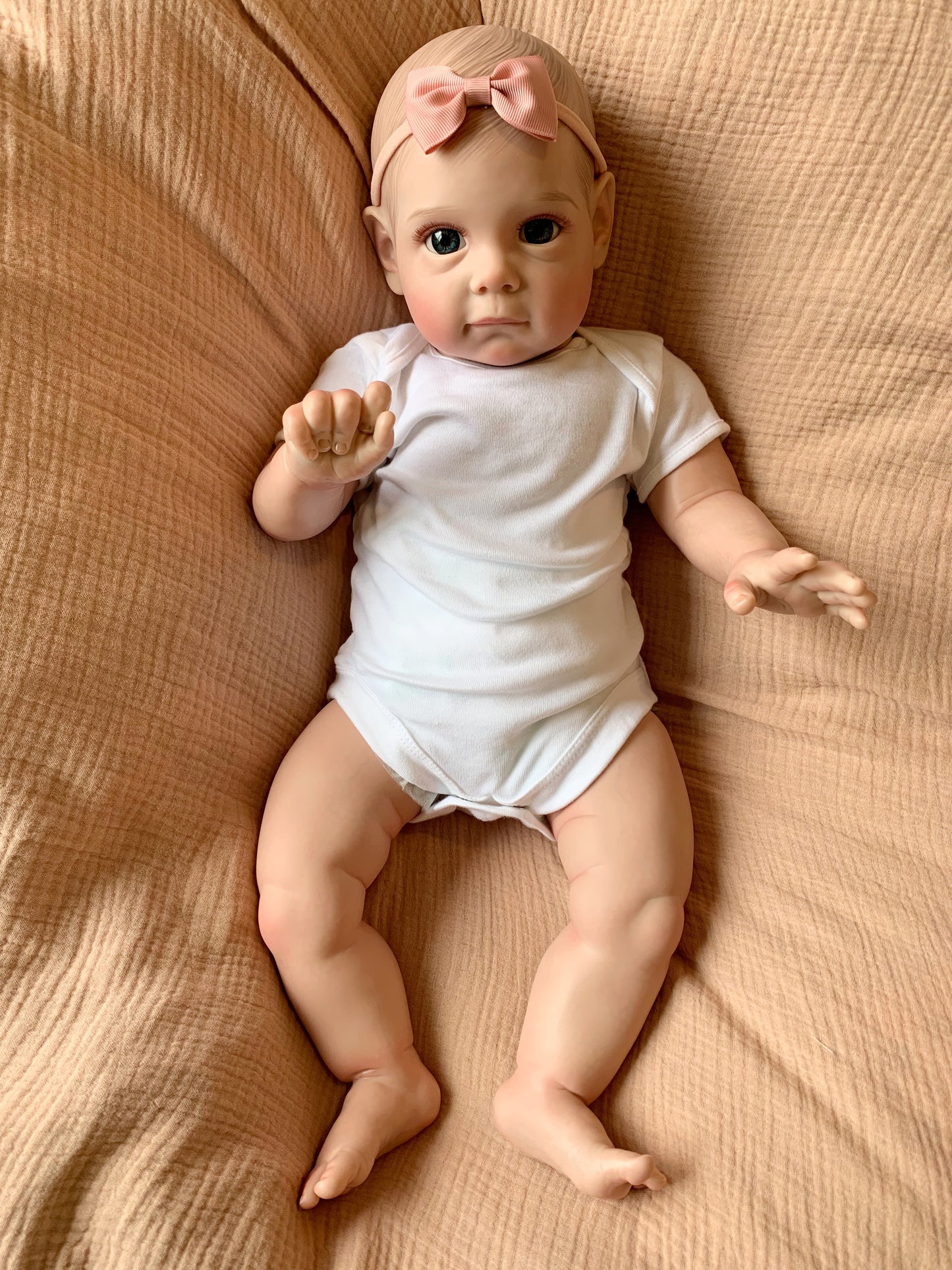 UK SELLER 22” Newborn Reborn Baby Girl Doll Maisy