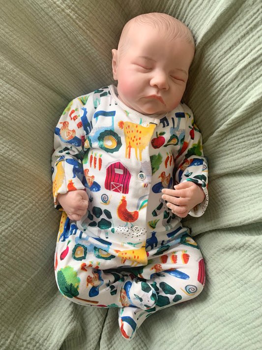 UK SELLER 19” Newborn Reborn Baby Boy Doll Logan